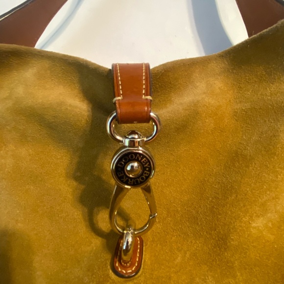 Dooney & Bourke Handbags - Dooney & Bourke Tan Suede Hobo Shoulder Bag.